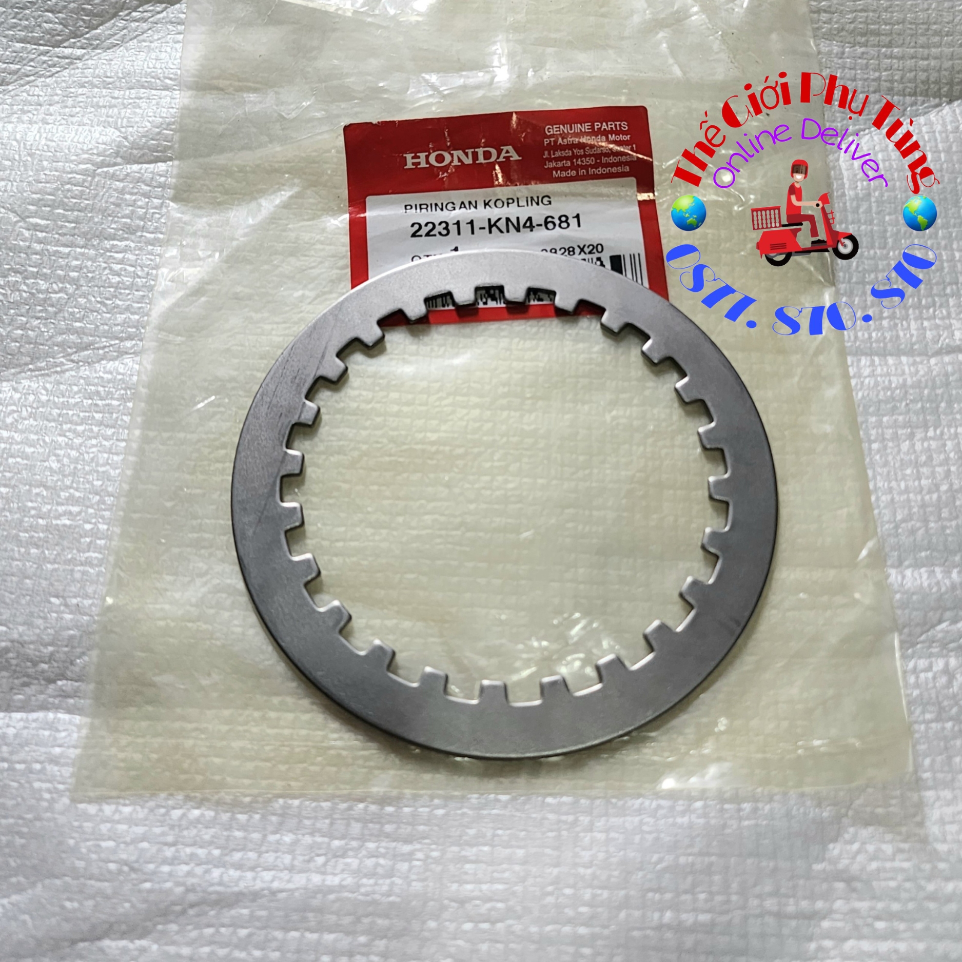 Bộ lá sắt nồi dream thái, wave zin honda indo - 22311-kn4-681