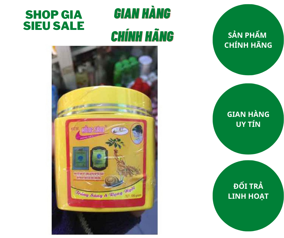 Kem dưỡng trắng da toàn thân hồng sâm 100g 126k