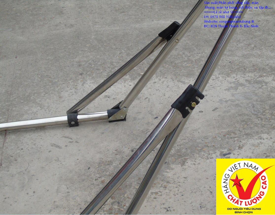 CHỈ KHUNG VÕNG XẾP PHI 32 KHUNG SẮT, INOX- ẢNH THẬT