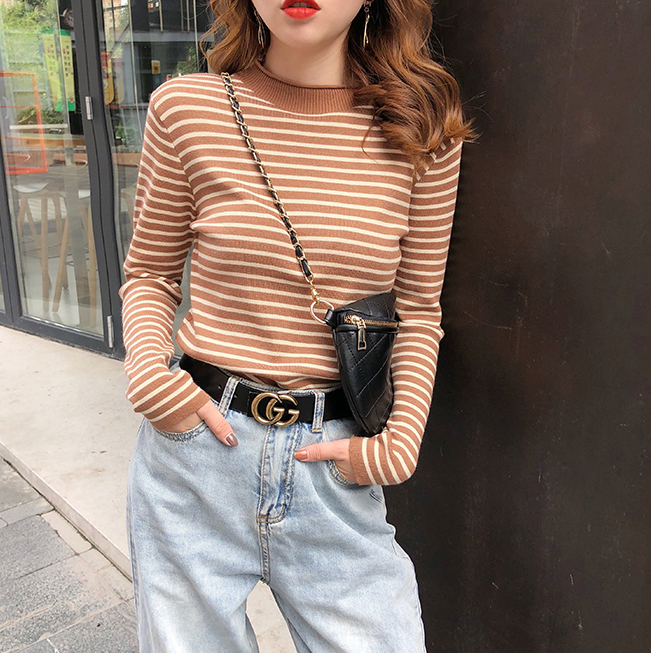 Áo Len Nữ Cổ Cao 3 Phân Kiểu Dáng Hàn Quốc Tôn Dáng