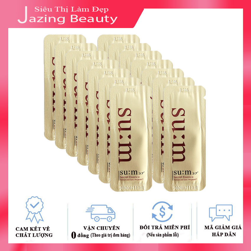 [Hỗ Trợ Ship + Hoàn Tiền 12%] Combo 15 Gói Nước Thần Cải Thiện Làn Da Su:m37 Secret Essence Advanced Sync Program 1ml x15