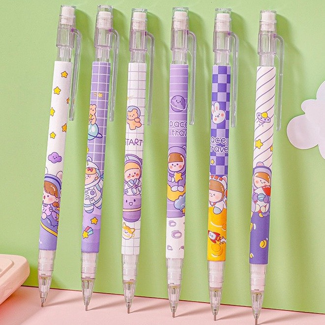 Bút chì bấm màu hồng trái đào siêu cute - ngòi 0.5 - không kèm ngòi chì