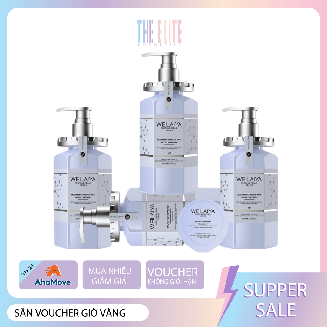 Dầu hấp tóc Weilaiya phục hồi tóc hư tổn giúp tóc bóng mượt chai 450ML