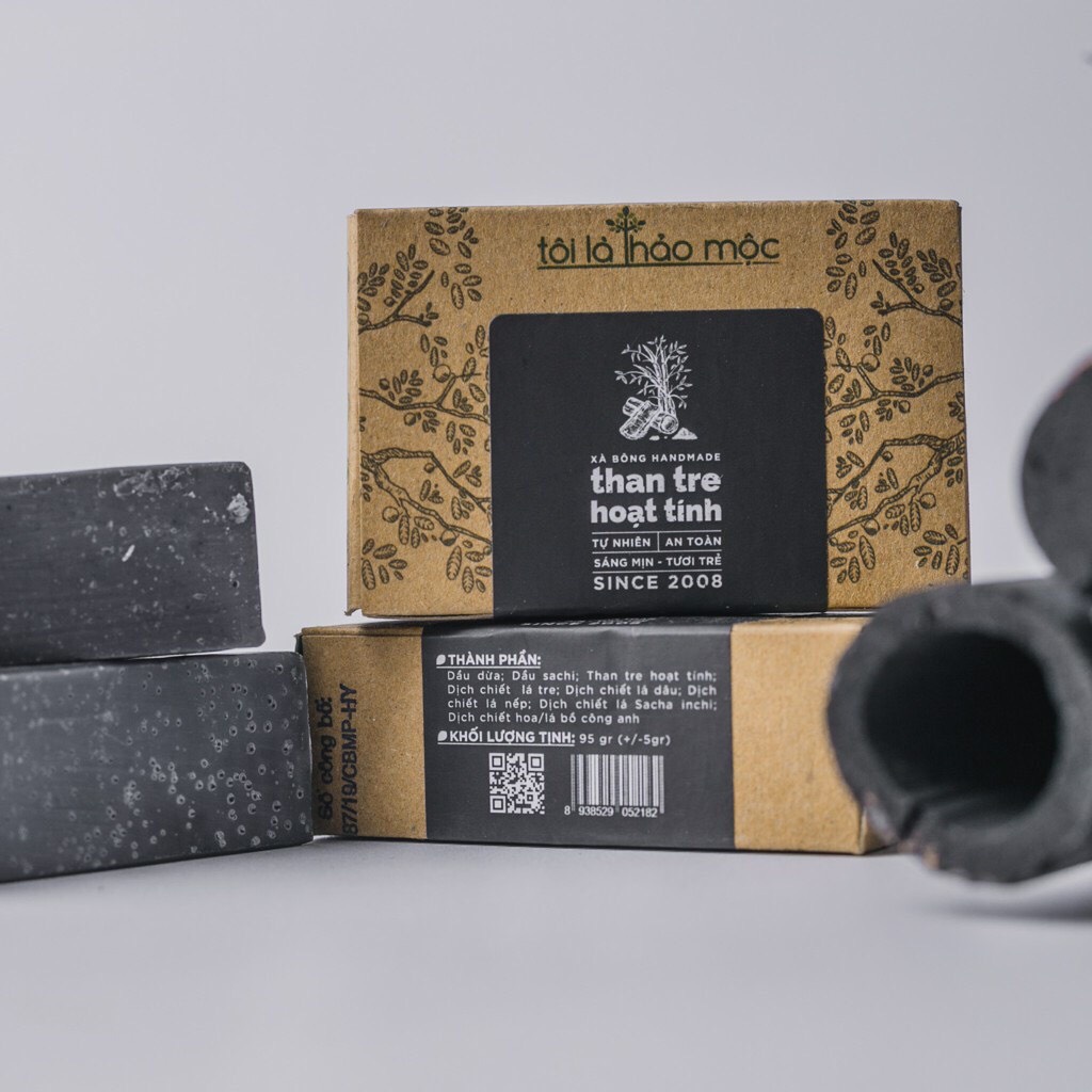 Xà Bông Handmade Than Hoạt Tính ( Tôi Là Thảo Mộc ) KLT 100gr