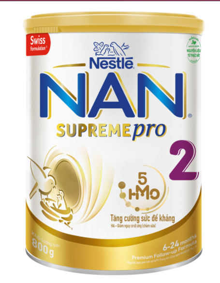 [Date 11.2024] Sữa bột Thuỵ Sĩ Nan Supreme Pro số 2 Lon 800g