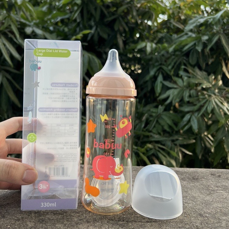 [ chọn núm S,M,L,LL] - Bình sữa cổ rộng PPSU Babuu 90ml/120ml/160ml/240ml/300ml (quà tặng hấp dẫn)