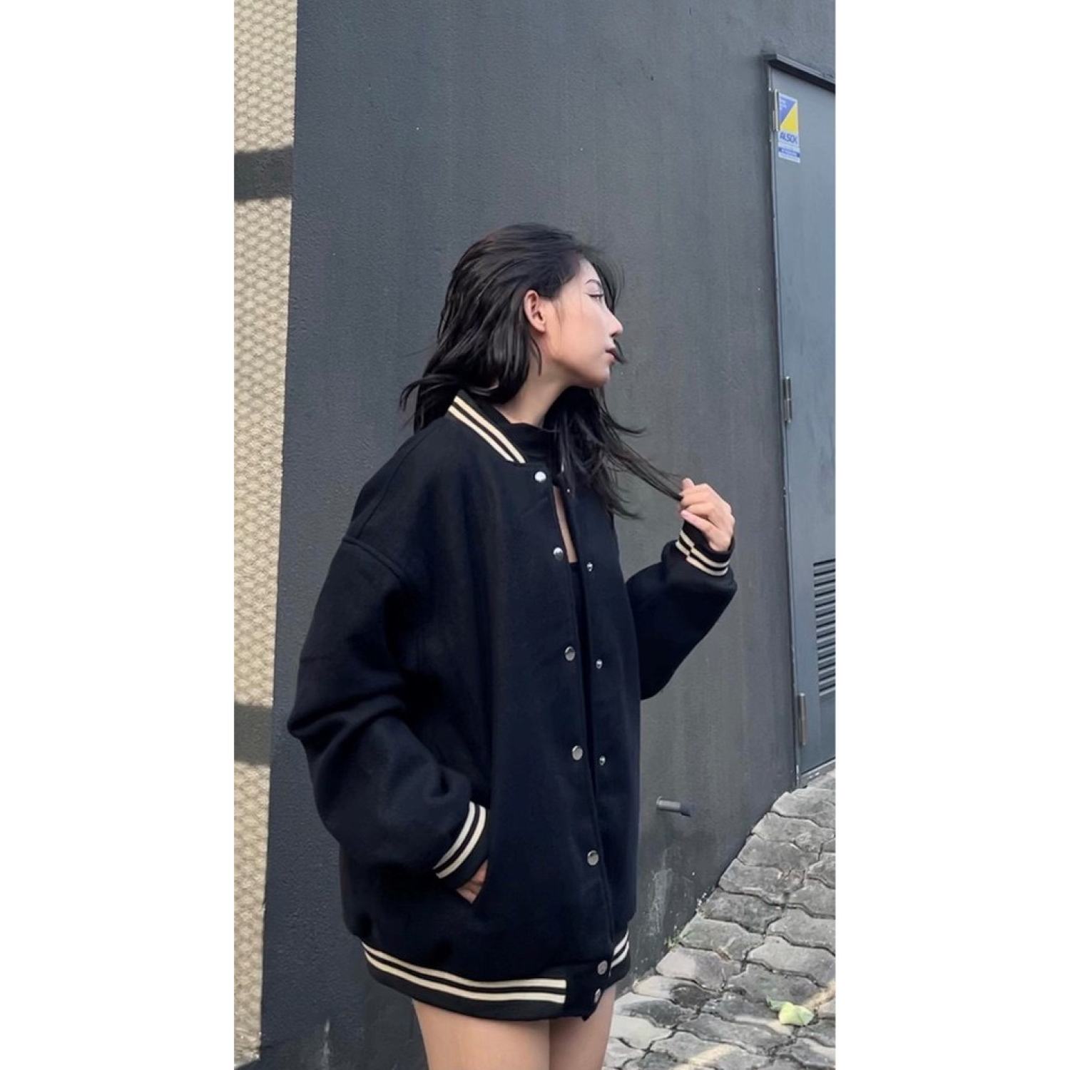 [3-5/8 Hoàn Tiền 25%]Áo khoác bomber varsity jacket Signature - AK01