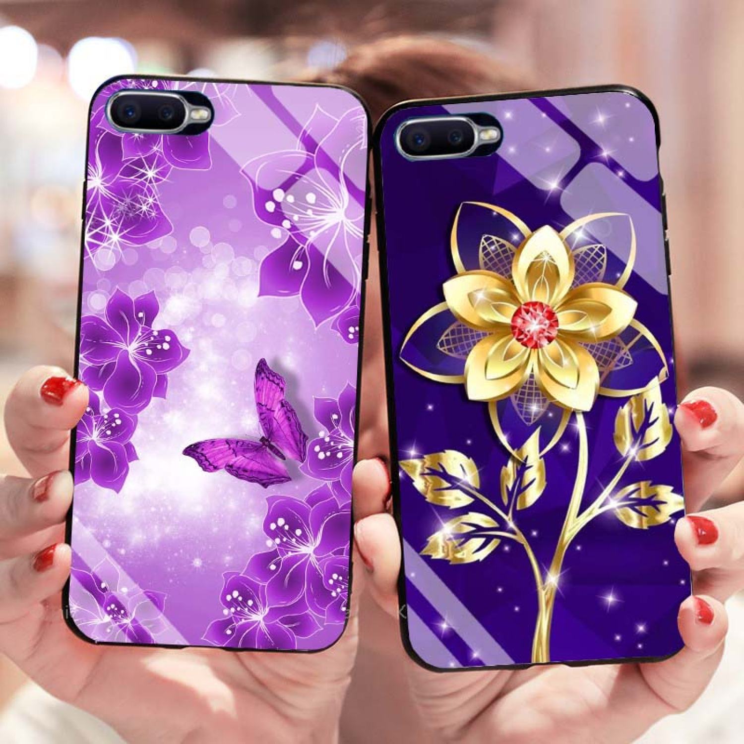 Ốp Oppo A3S, A5 Lưng Kính Cường Lực Mới ƞhất