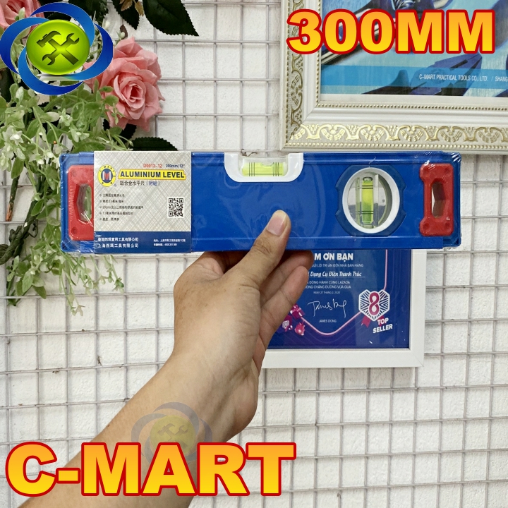 [HCM]Thước thuỷ C-MART D0013-12 300mm có từ