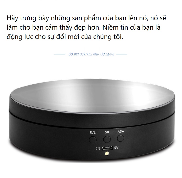 Đế xoay trưng bày sản phẩm 3kg cắm USB