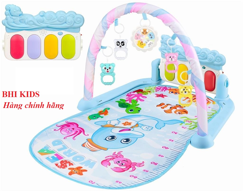Thảm nhạc đàn piano - thảm nhạc nằm chơi cho bé bhi kids mẫu cá heo dễ thương