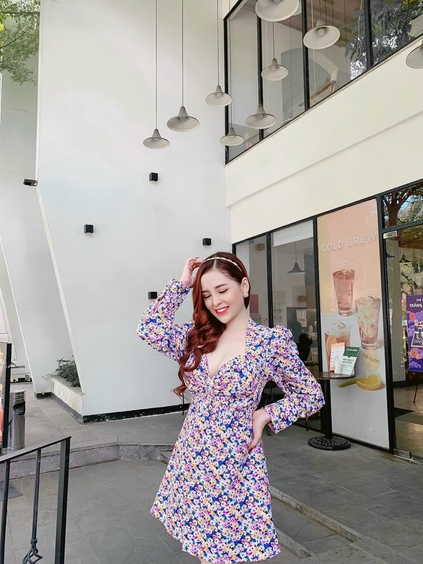 [HCM][Hình Thật] Đầm maxi tay phồng DN15