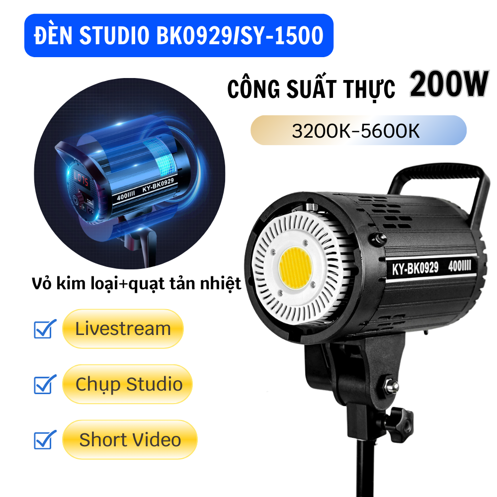 Bộ đèn studio SHUNYI BK-0929