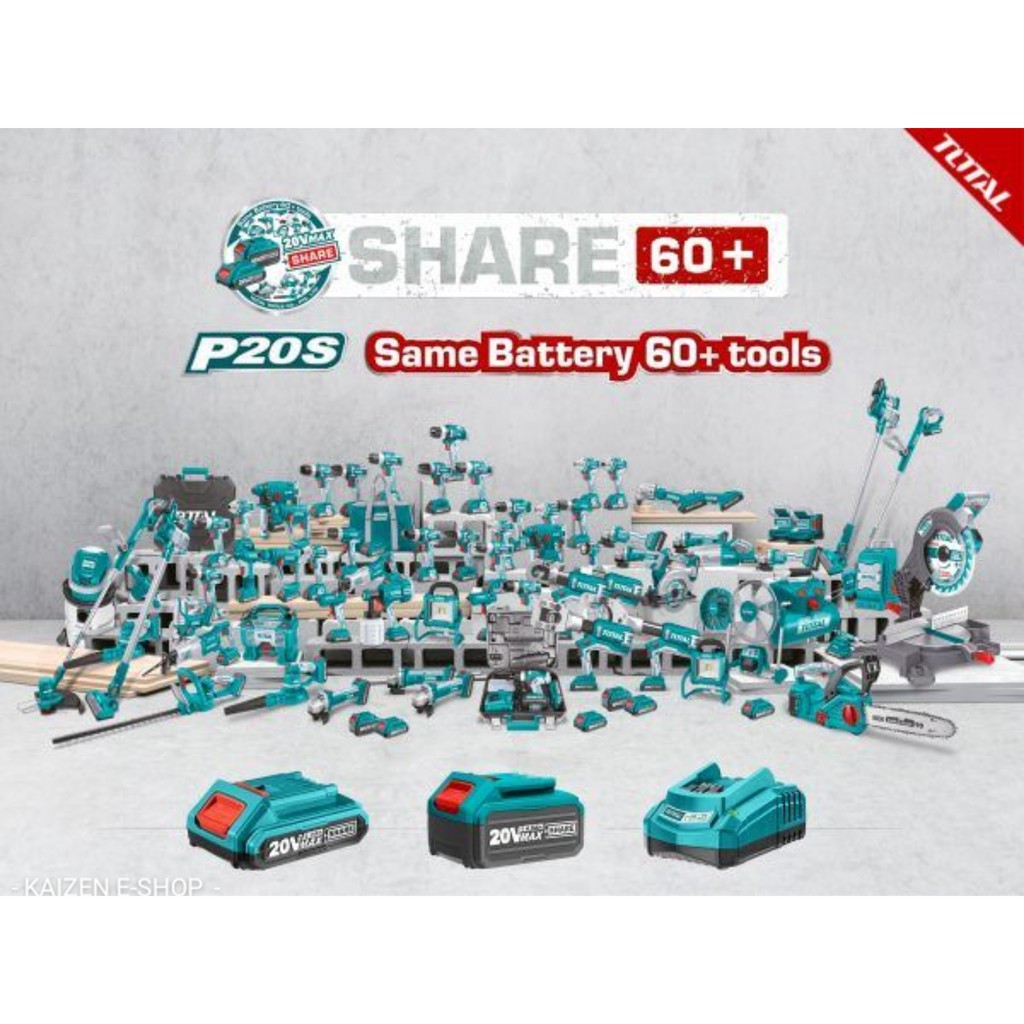 [Ảnh thật] [Chính hãng] 20V/4.0Ah Pin Lithium-Ion Total TFBLI2002