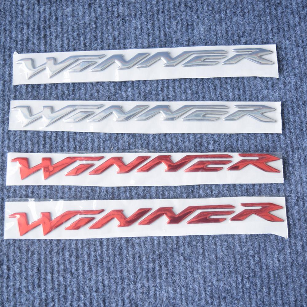 TEM DÁN XE MÁY CẶP CHỮ WINNER MÀU ĐỎ