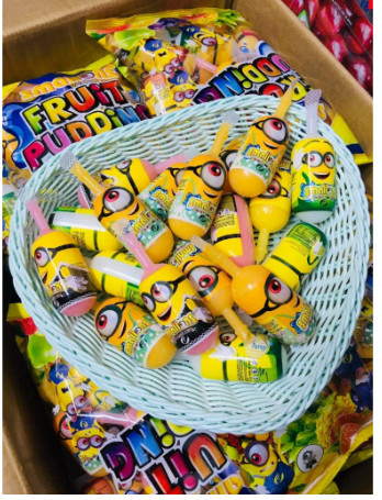 Thạch Rau Câu Trái Cây Fruit Pudding Minions ( Bịch 24 cây )