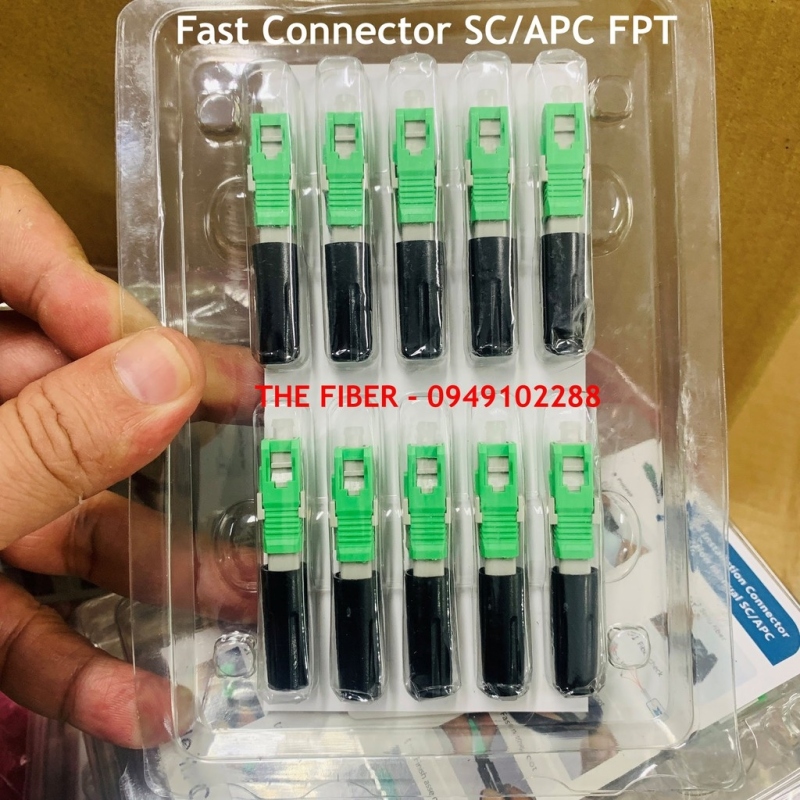 ♗✑ Bộ 10 Đầu nối quang nhanh FC SC/APC GPON - Fast connector SC/APC FPT
