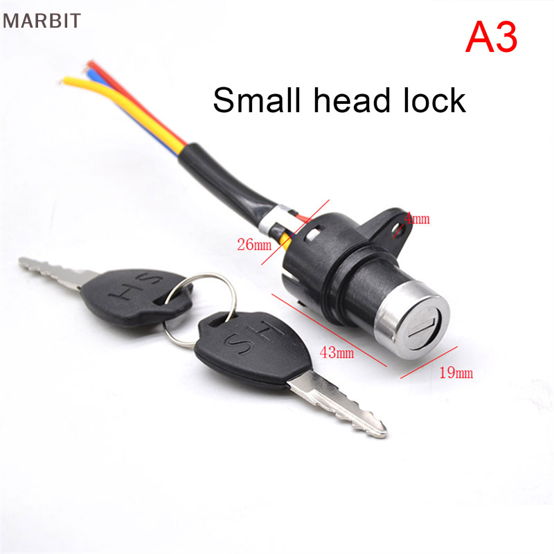 MARBIT Khóa công tắc đánh lửa khóa điện Phụ tùng xe đạp di động thông dụng cho xe đạp điện