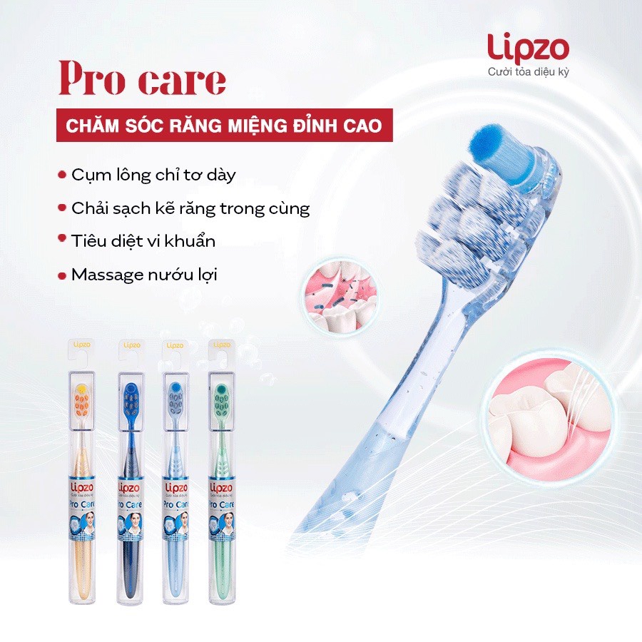 Bàn Chải Đánh Răng Lipzo ProCare Cao Cấp