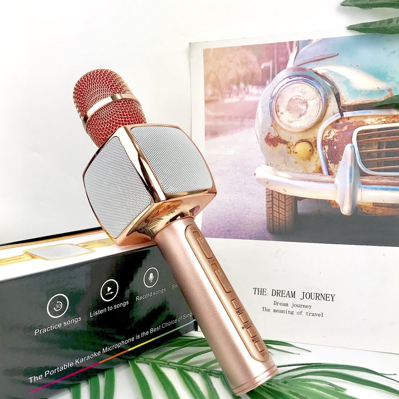 Mic karaoke cầm tay sd 16 - micro bluetooth sd16 cao cấp micro sd 16 mic karaoke bluetooth tích hợp live stream