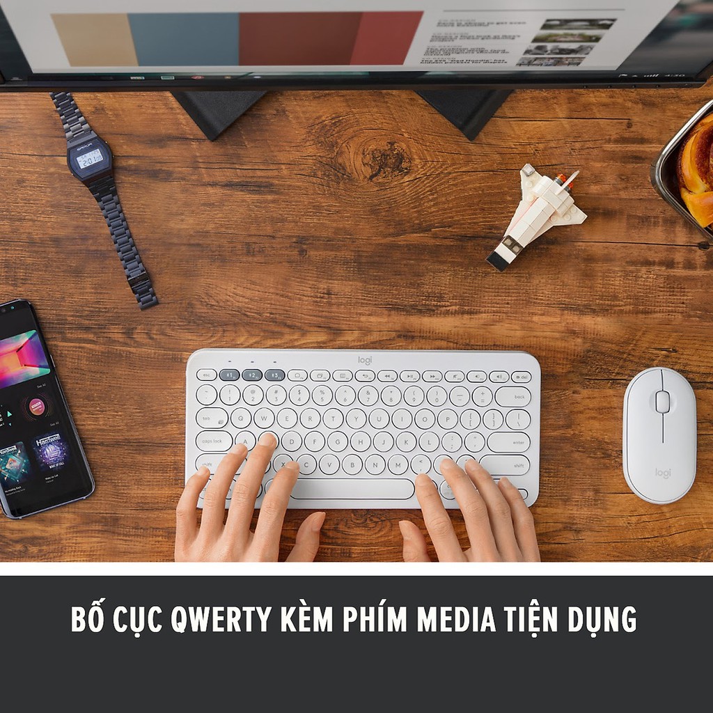 Bàn Phím Bluetooth Logitech K380 - Hàng Chính Hãng