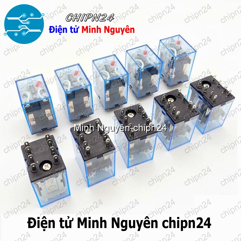 [1 con] (F200) Relay kiếng MY2NJ 8 chân 5A (HH52P AC220V/DC24V/DC12V) - [Chọn Loại] - HHH.00117