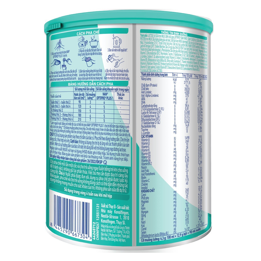 [Date 2.2025] Sữa Nan Optipro PLUS Số 1 Lon 800g (Cho bé 0 - 6 Tháng)