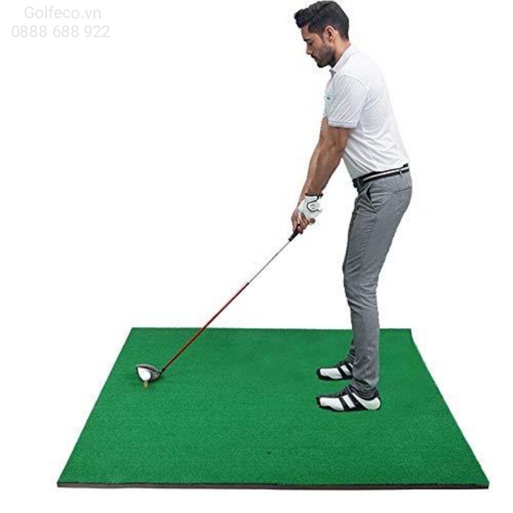 Golf Swing Practice Mat - Golf Practice Mat - Golf Swing Mat (Includes 1 Rubber Tee and 3 Practice Balls)