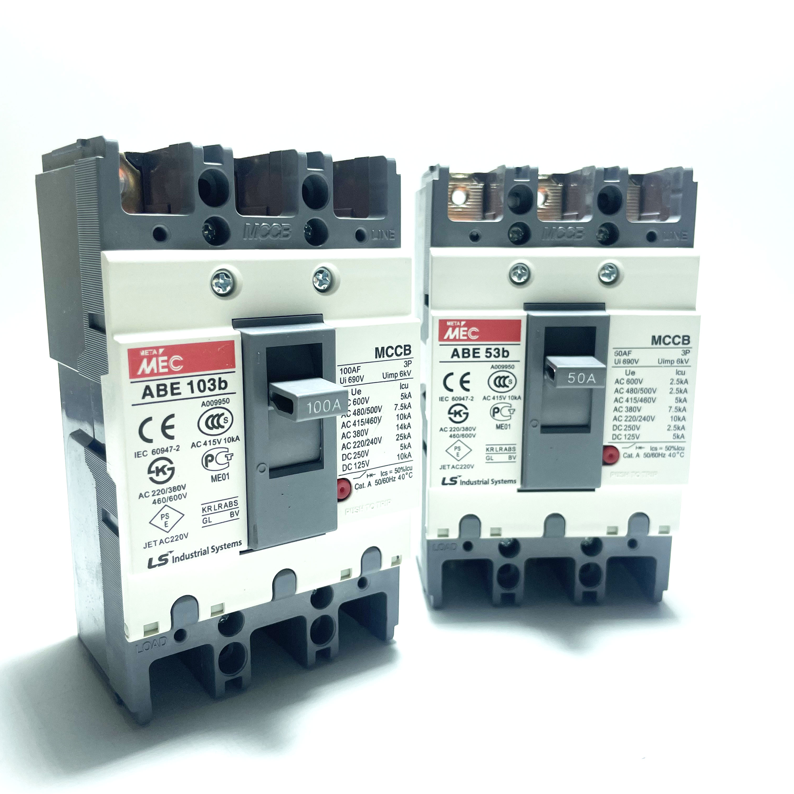 Aptomat Khối 3 Pha LS ABE 30A~100A,MCCB LS MetaMEC 103B