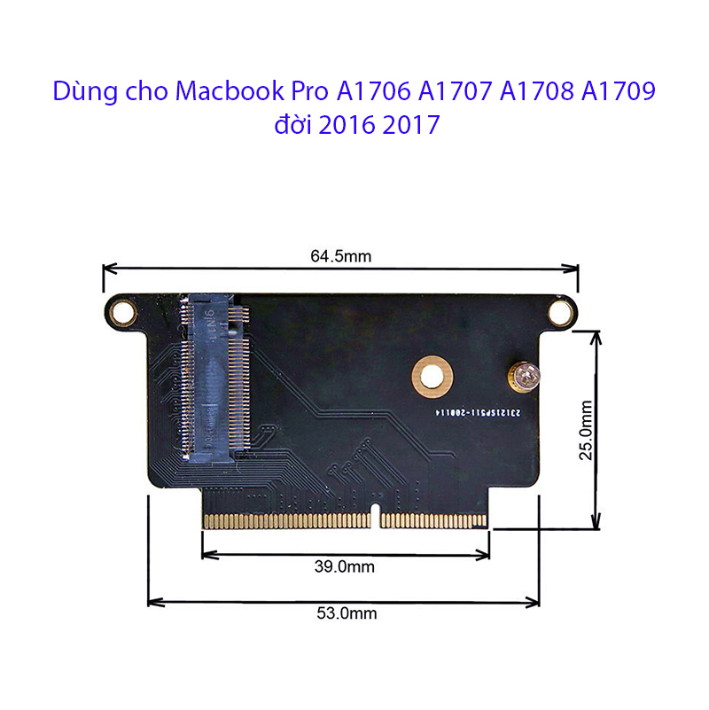 Adapter SSD M2 NVME Mac-book Pro A1708 2016 2017
