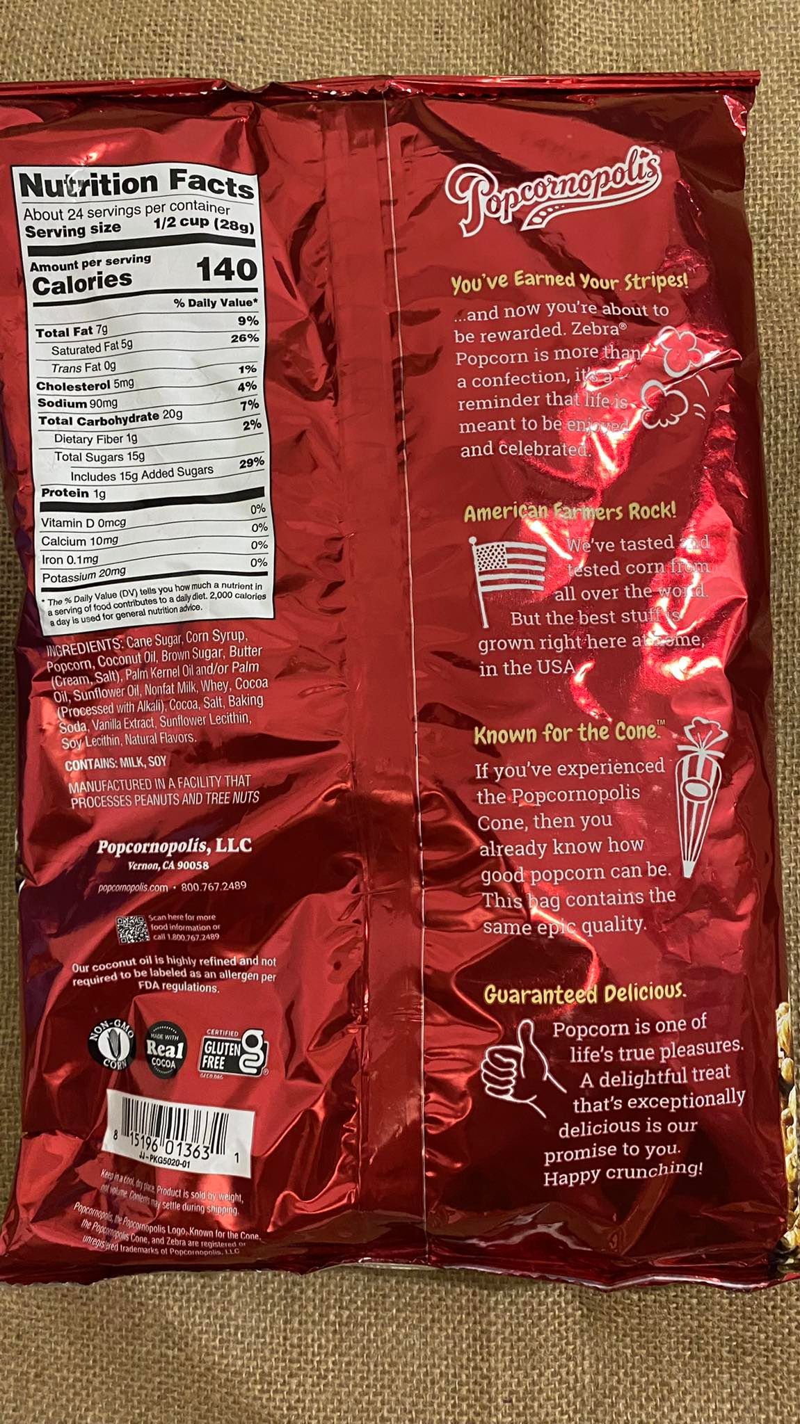 Bắp Popcornopolis Zebra 680g