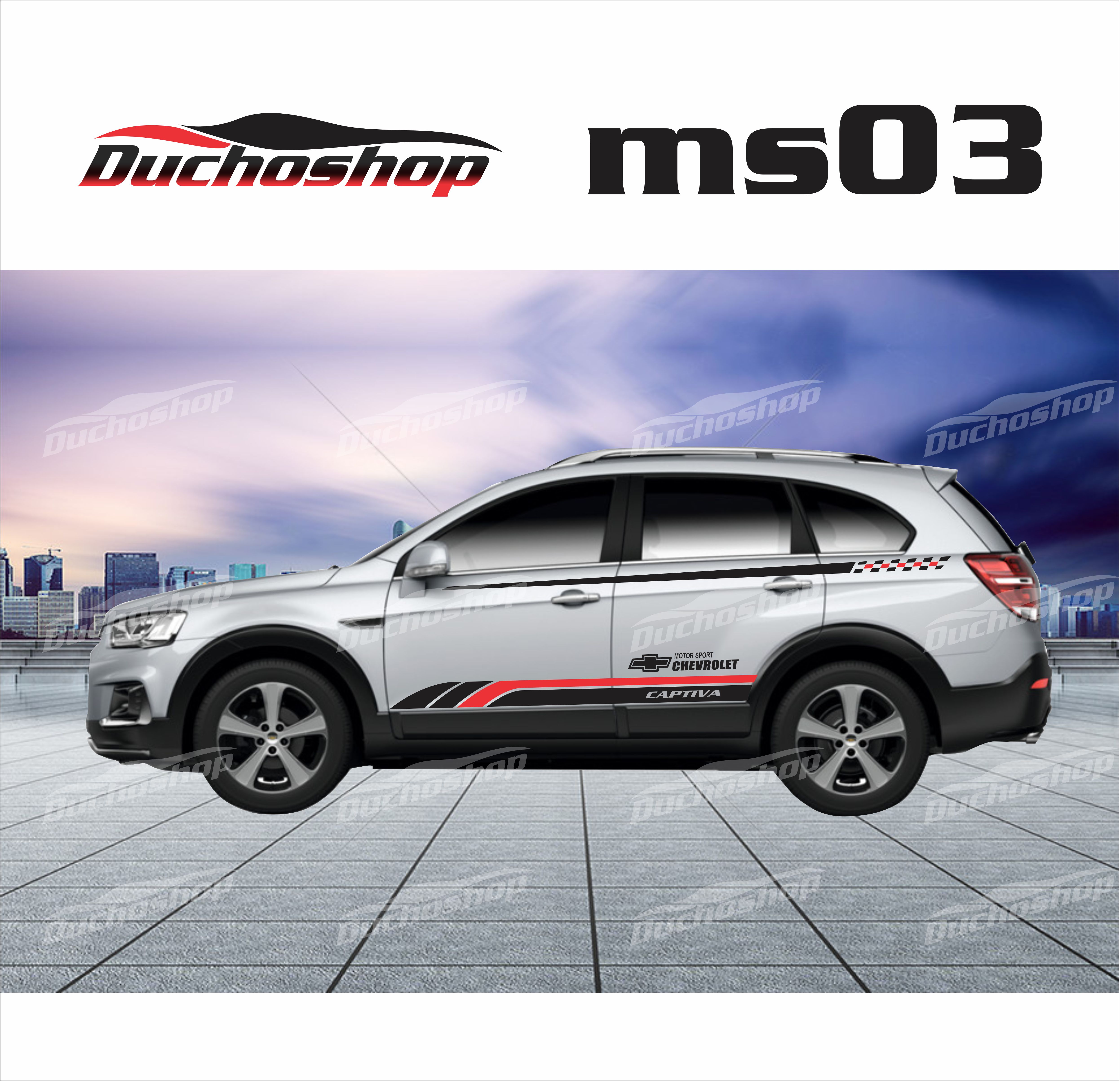 Tem xe chevrolet  Captiva phong cách thể thao  ( giá sốc cho 50 bộ đầu tiên)