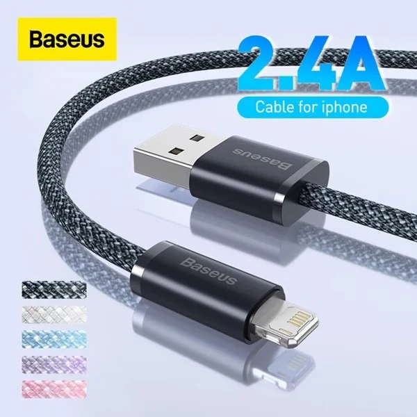 Cáp Sạc Nhanh Lightning Baseus Dynamic Series cho iPhone ( USB to Lightning, 2.4A Fast Charging Data Cable) 2M