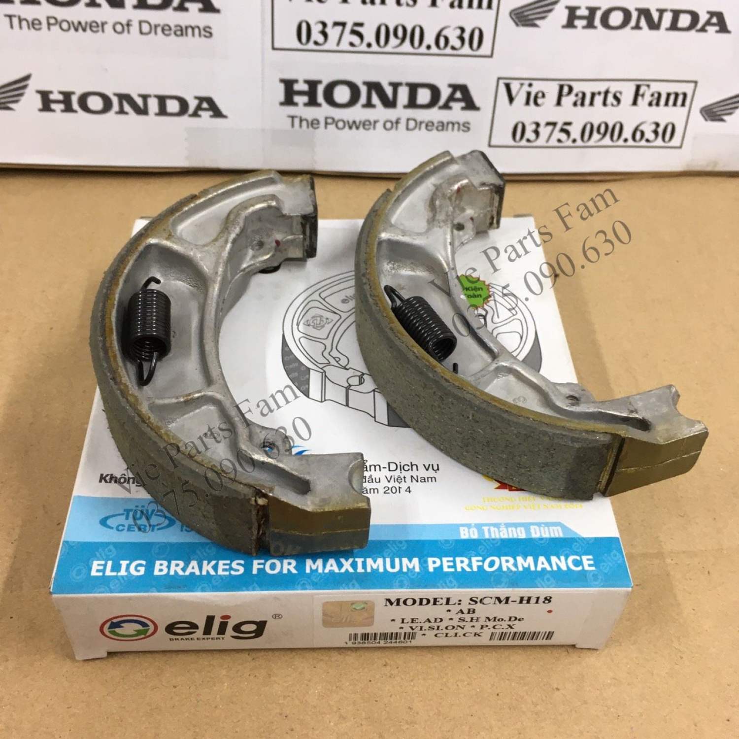Bố thắng đùm elig airblade, click, lead, scr, pcx, sh mode, vision, airblade ab110 ab125 má phanh scm h18 phanh cơ sau