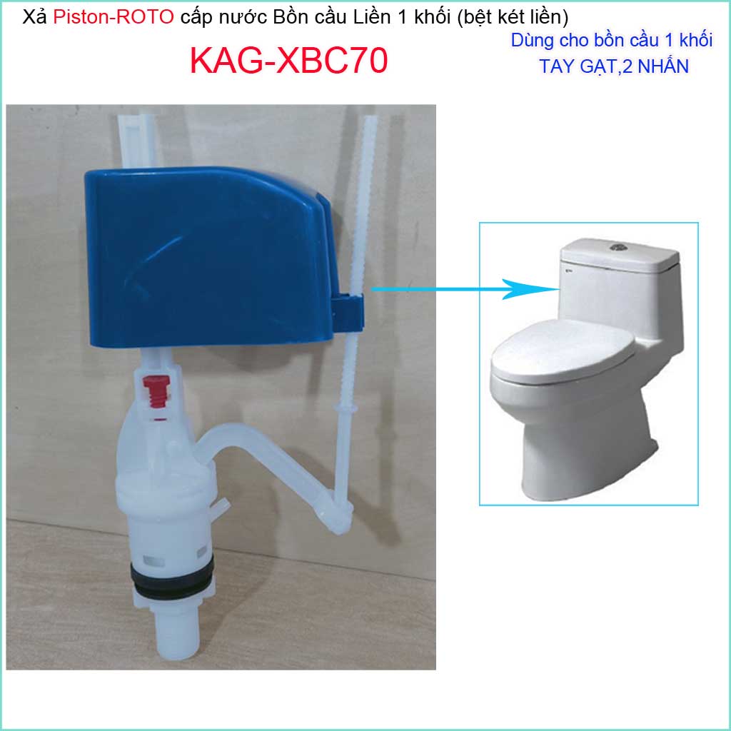 Cụm phao cấp nước bồn cầu 1 khối KAG-XBC70, cụm cấp nước Piton cho bệt két liền,  cột cấp nước cầu két liền