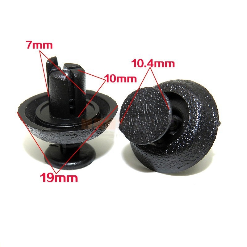 Combo 50 đinh tán nhựa 7mm cho xe hơi Toyota - Chốt vít nở cho ô tô