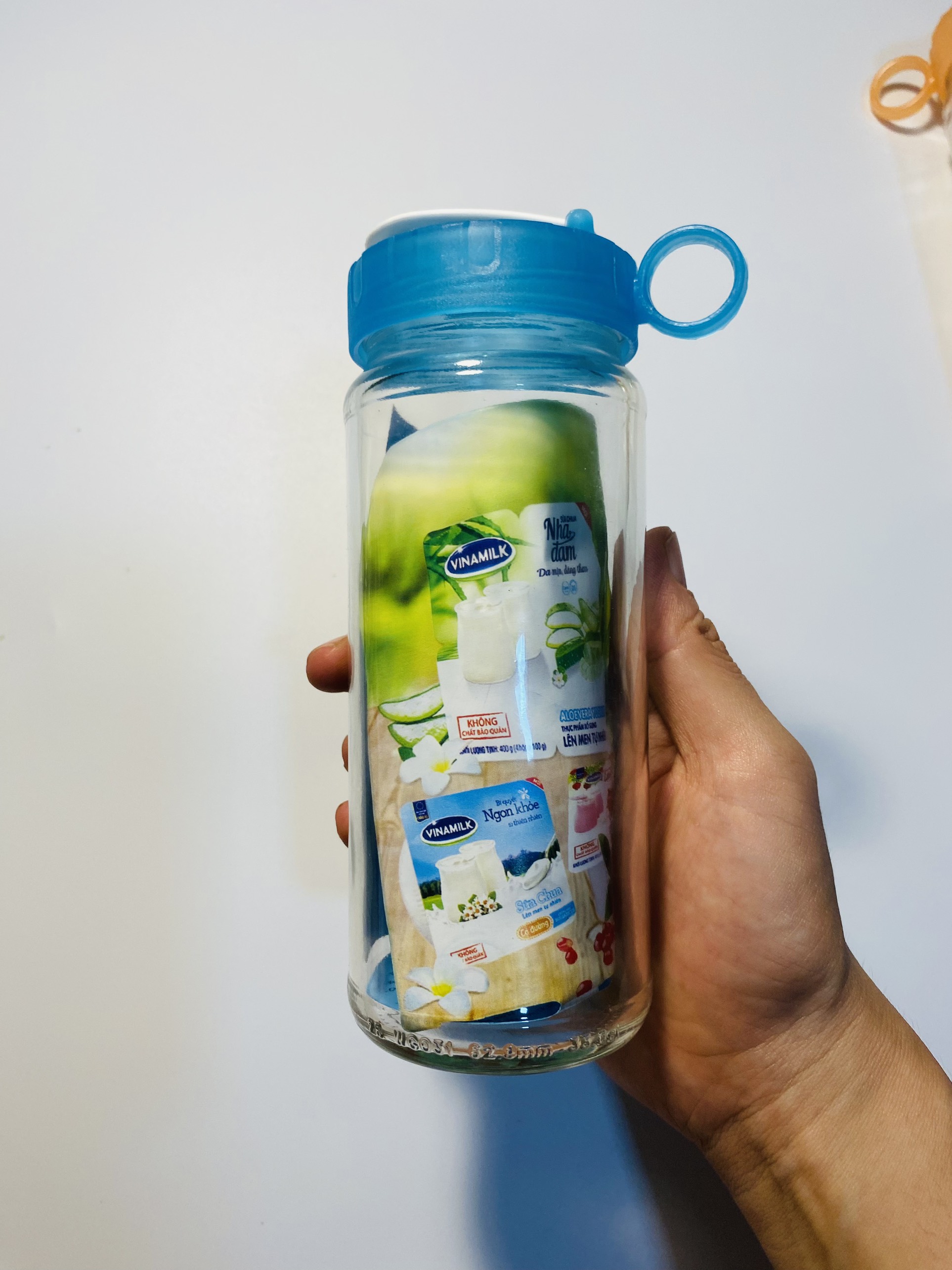 Bình thủy tinh đa năng 350ml (được chọn màu)