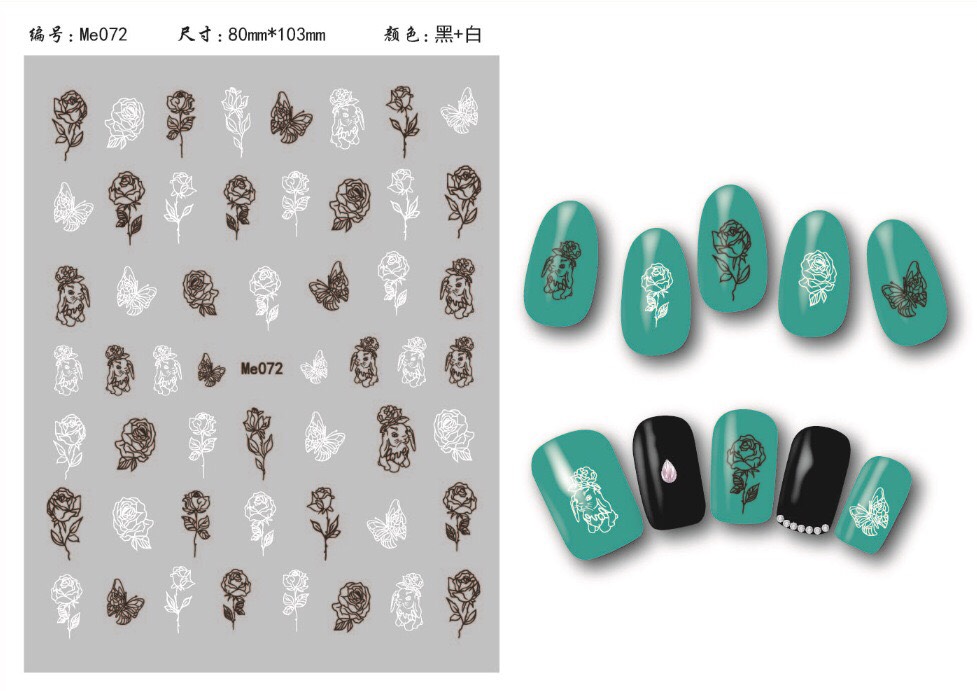 STICKER DÁN MÓNG CHỦ ĐỀ HOA 8