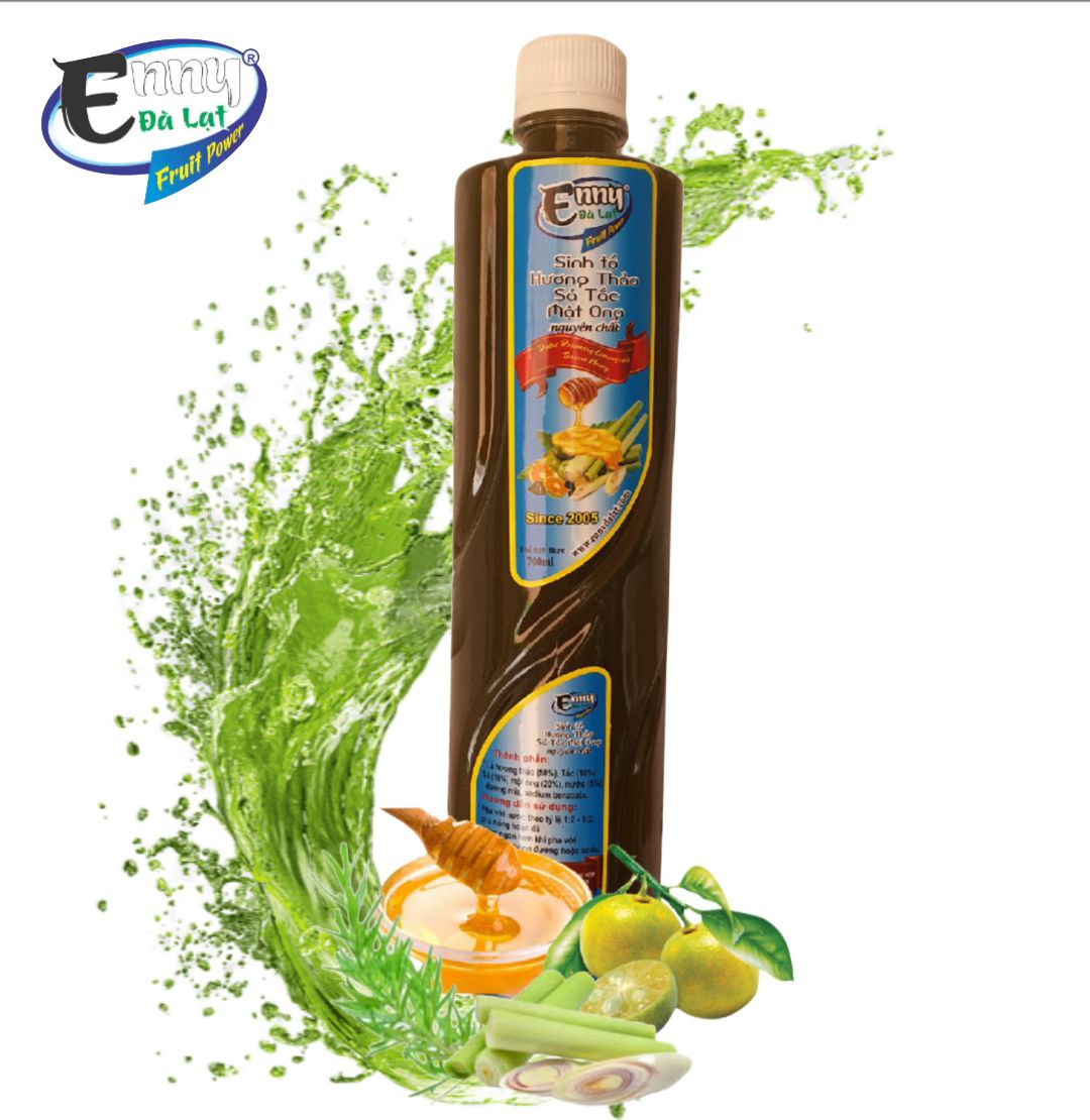 Sinh tố hương thảo sả tắc mật ong 700ml - enny đà lạt