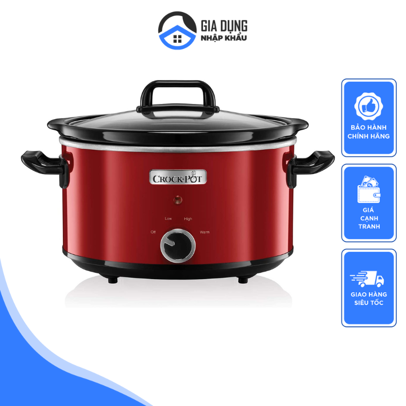 Crock-Pot Small 2 Quart Round Manual Slow Cooker, Crockpot Slow Cooker, Imported from Germany, 12 Month Warranty
