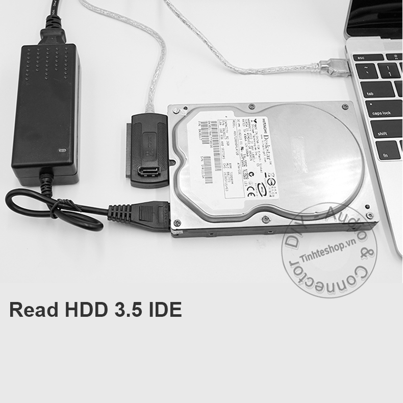 USB 2.0 sang SATA IDE ATA 2.5 3.5 đọc dữ liệu Ổ cứng SSD CD DVD-ROM kèm nguồn 12V