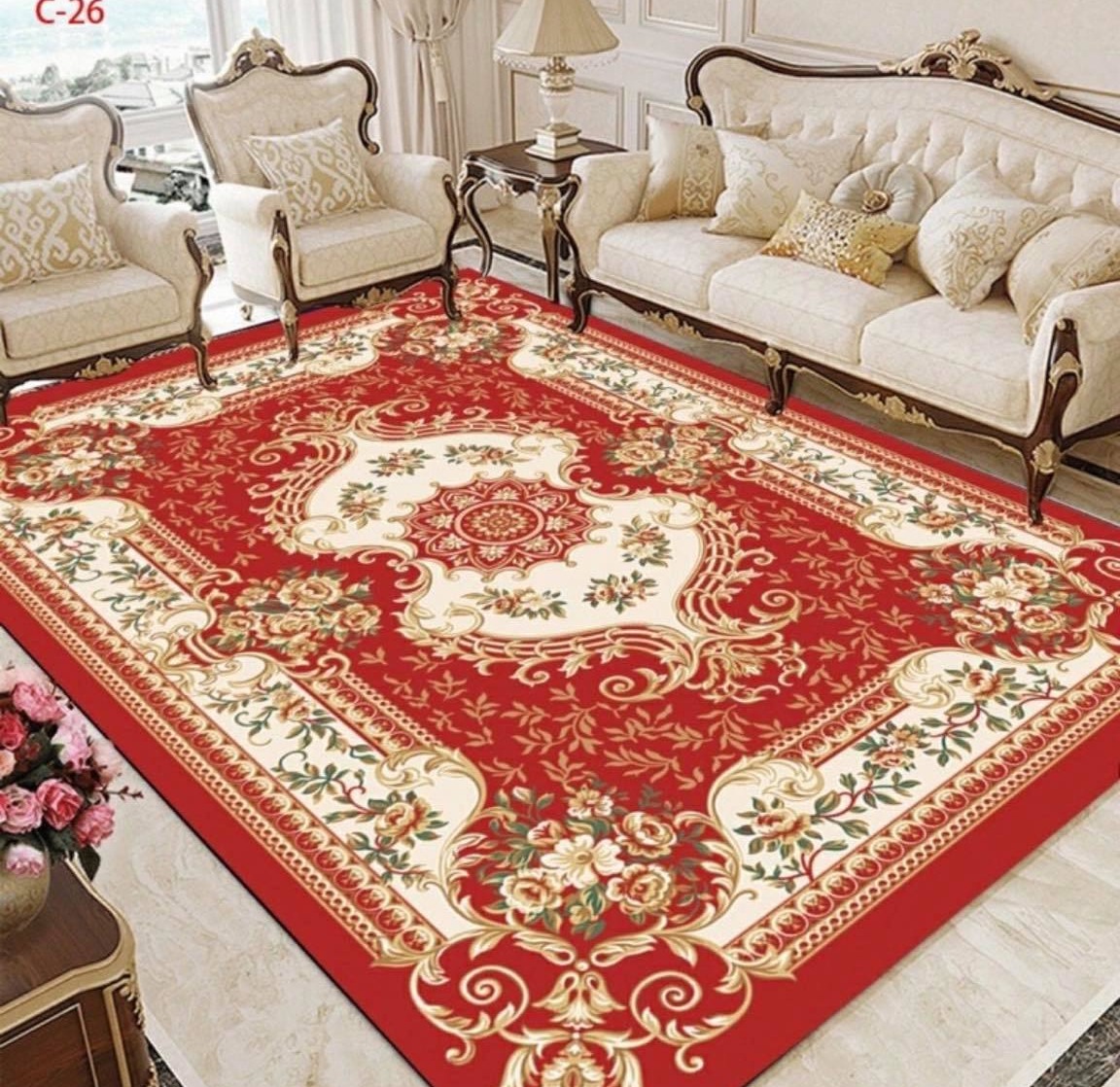 Thảm phòng khách thảm bali phối họa tiết kt 2m x 3m