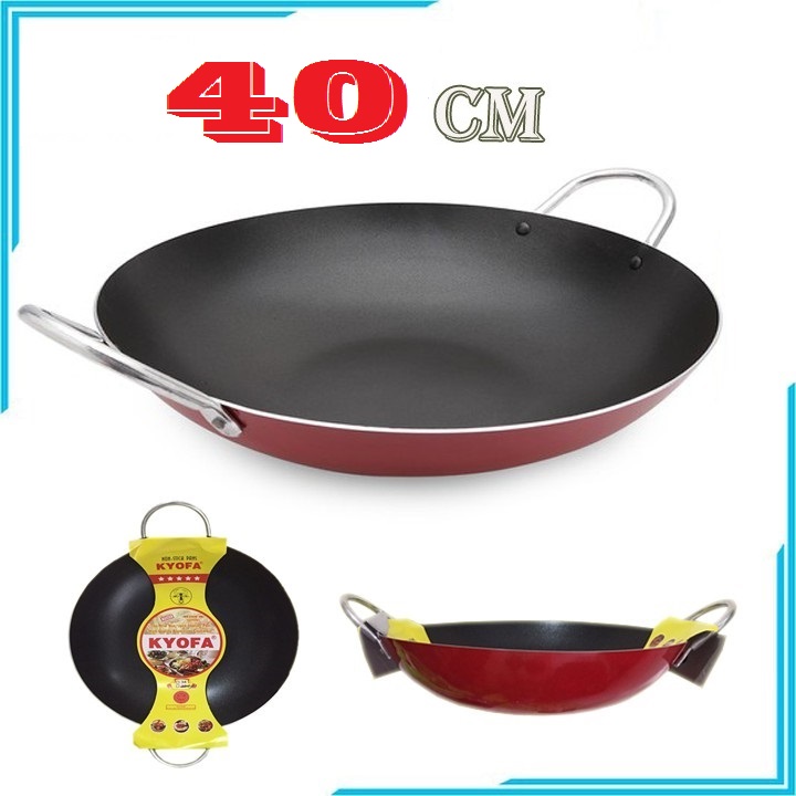 (Chảo Lớn Nhất) Chảo Chống Dính 2 Quai Kích Thước 40CM. Giúp Bạn Xào Chiên Nấu Các Món Ăn Cho Cả Gia Đình