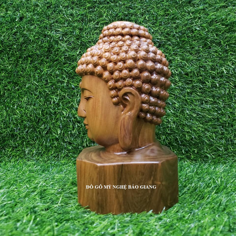 Tượng phật Thích ca gỗ bách xanh cao 20 cm - Diện Phật