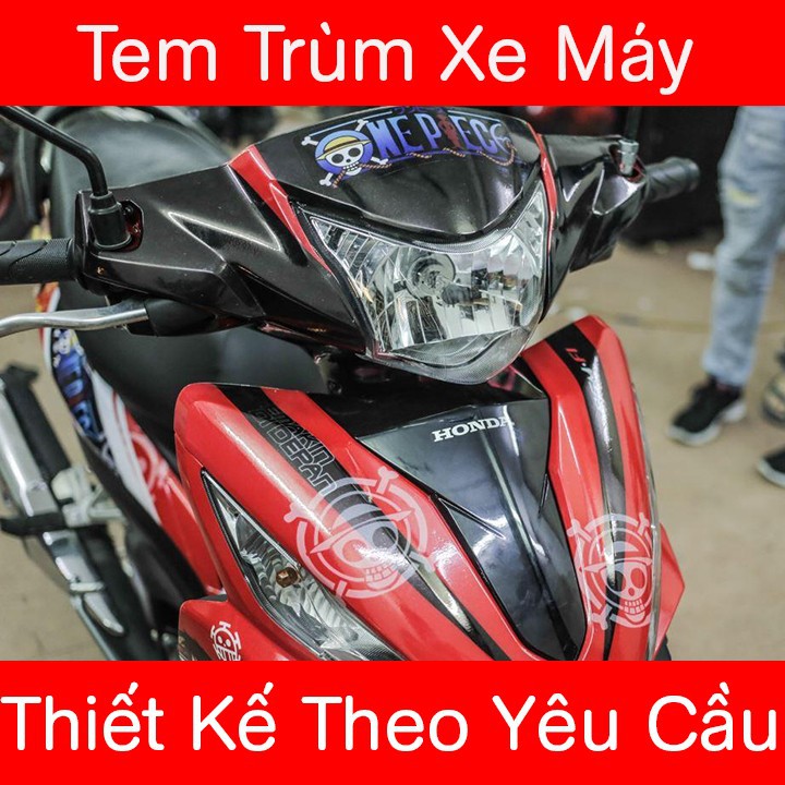 Tem trùm wave RSX đỏ đen one piece - Độ dán team trùm decal xe máy wave RSX đỏ đen one piece - Team trùm decal xe máy wave rẻ đẹp và chất