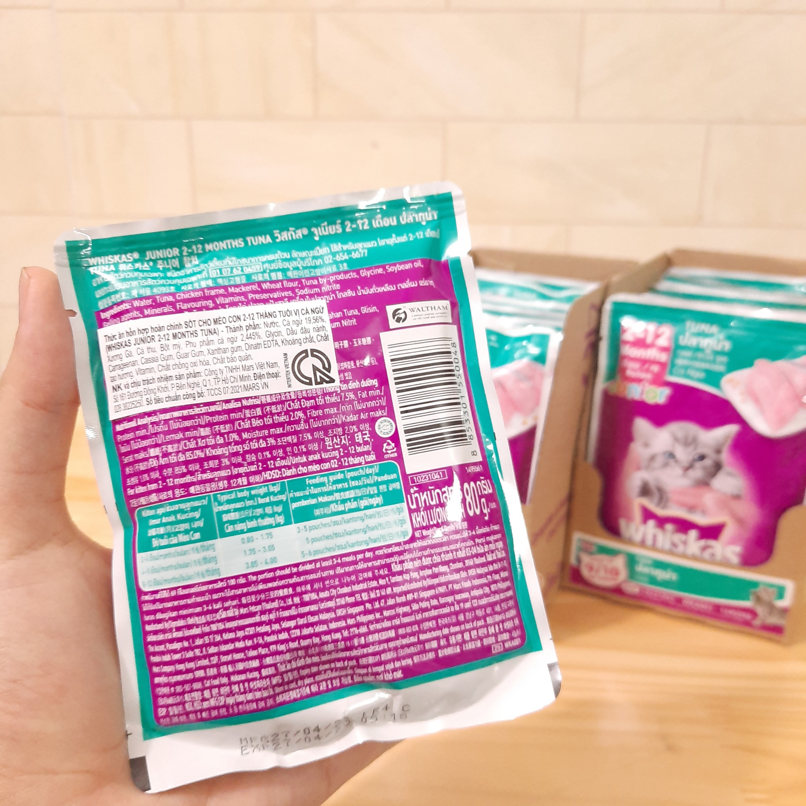 Thức Ăn Cho Mèo Con - Pate whiskas Junior 80g