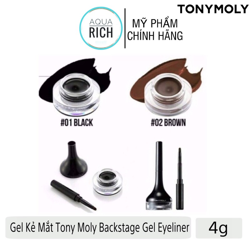 Kẻ Mắt Dạng Gel Cho Đôi Mắt Sắc Sảo TonyMoly Backstage Gel Eyeliner 4g