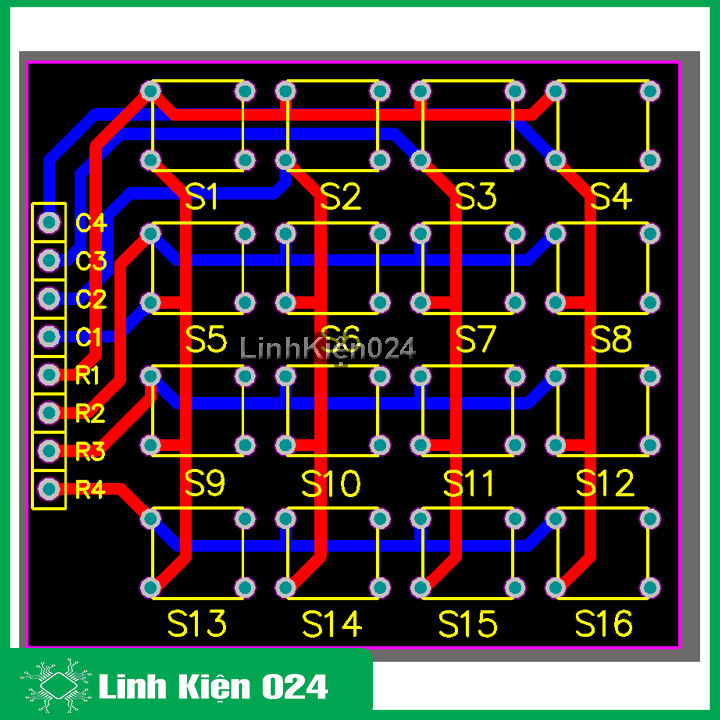 Bàn phím ma trận 4x4 V2 ( Phím Cắm )