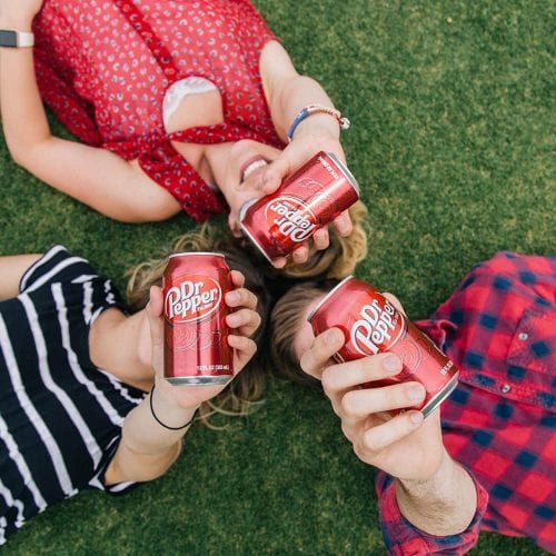 Nước ngọt Dr Pepper Soda 355ml /lon của Mỹ (1 cây 12 lon)