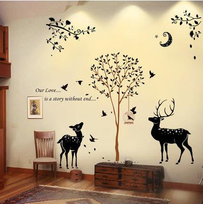 "Decal ,Sticker, Wall Sticker, Giấy dán tường 3D Mẫu Con Nai nhiều màu lữa chọn, có keo sẵn, bóc dán dễ dàng trên mọi về mặt phẳng"